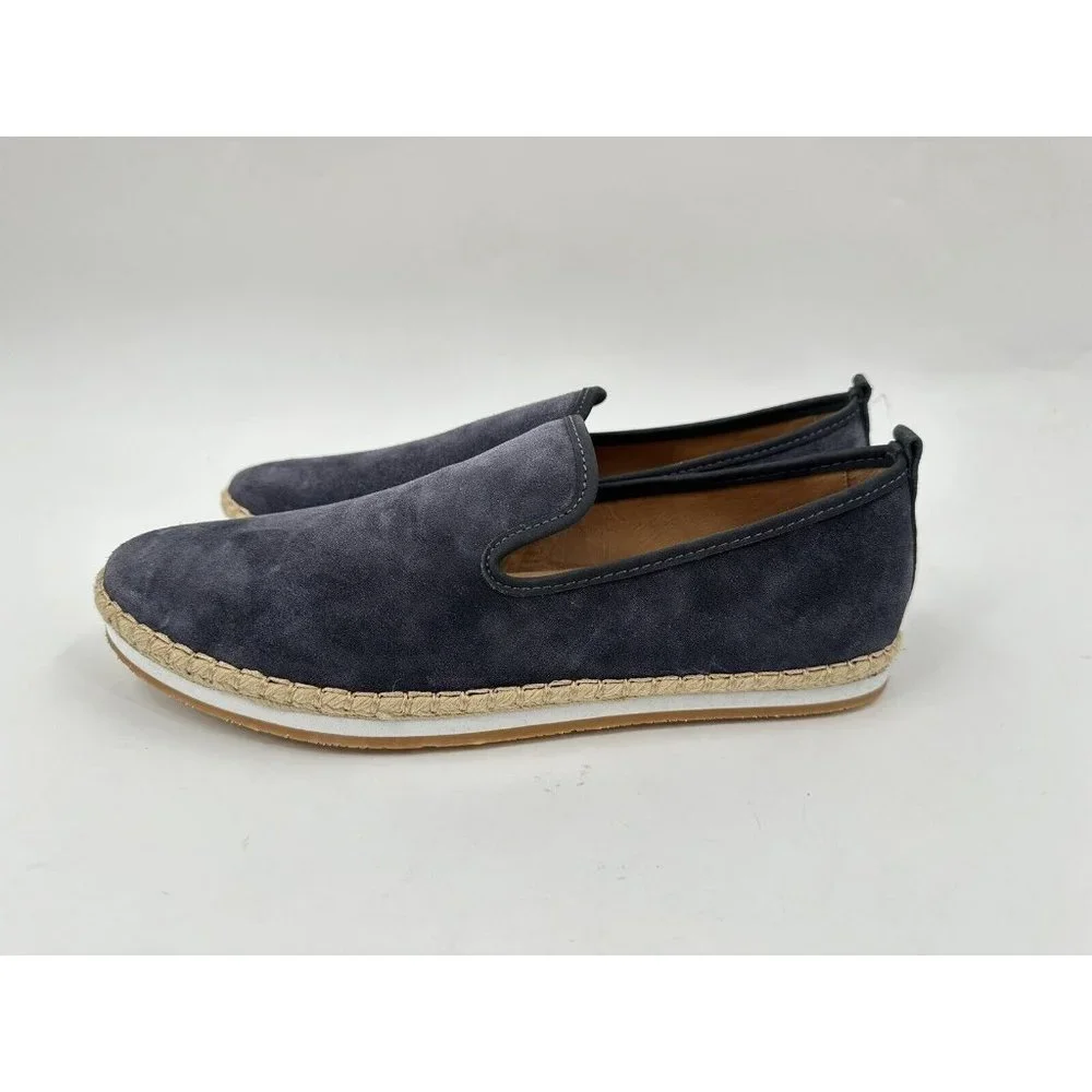 Peter Millar Navy Suede Slip-On Boat Shoes
